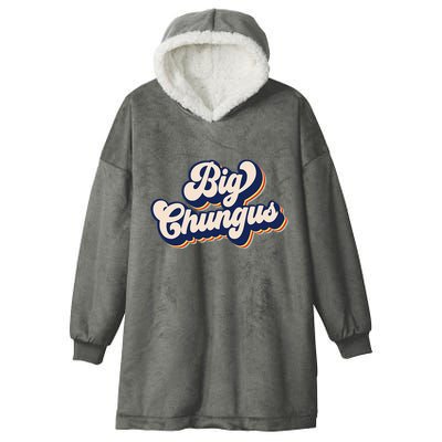 Big Chungus Retro Vintage Art Funny Dank Meme Big Chungus Hooded Wearable Blanket
