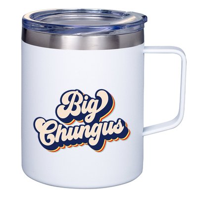 Big Chungus Retro Vintage Art Funny Dank Meme Big Chungus 12oz Stainless Steel Coffee Mug