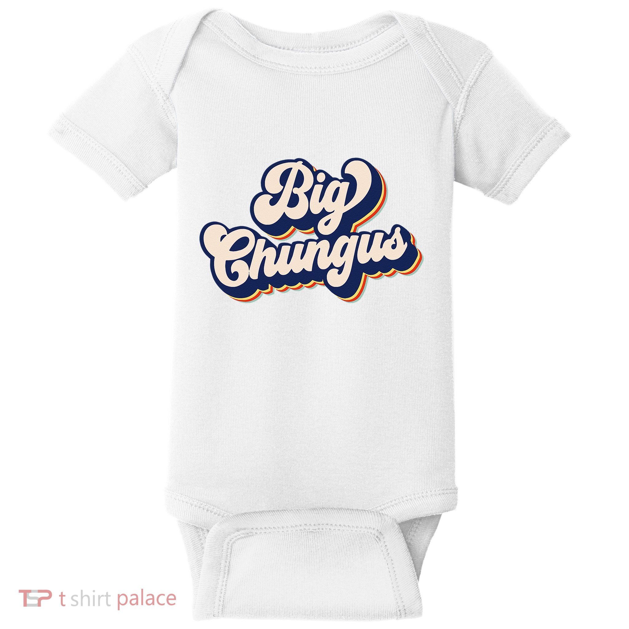 Big Chungus Retro Vintage Art Funny Dank Meme Big Chungus Baby Bodysuit