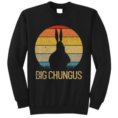 Big Chungus Retro Sunset Vintage Dank Meme Big Chungus Sweatshirt