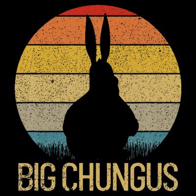 Big Chungus Retro Sunset Vintage Dank Meme Big Chungus T-Shirt