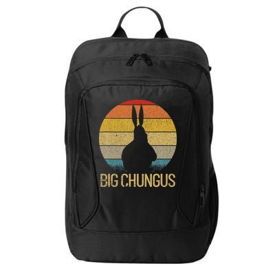 Big Chungus Retro Sunset Vintage Dank Meme Big Chungus City Backpack