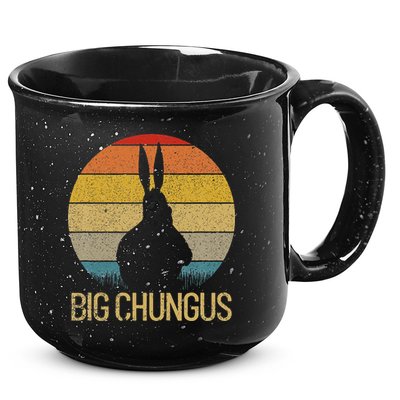 Big Chungus Retro Sunset Vintage Dank Meme Big Chungus 15oz Campfire Ceramic Mug