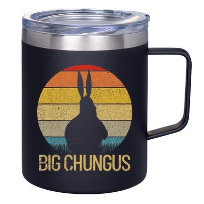 Big Chungus Retro Sunset Vintage Dank Meme Big Chungus 12oz Stainless Steel Coffee Mug