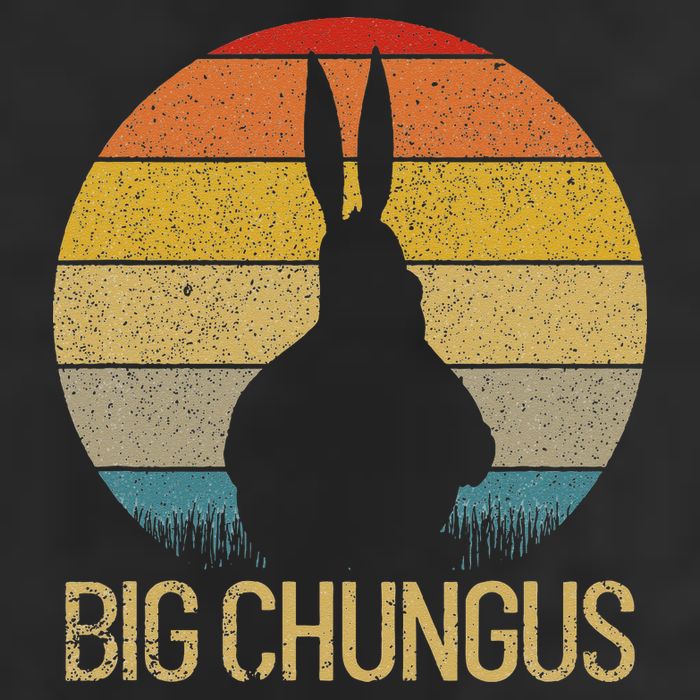 Big Chungus Retro Sunset Vintage Dank Meme Big Chungus Hat