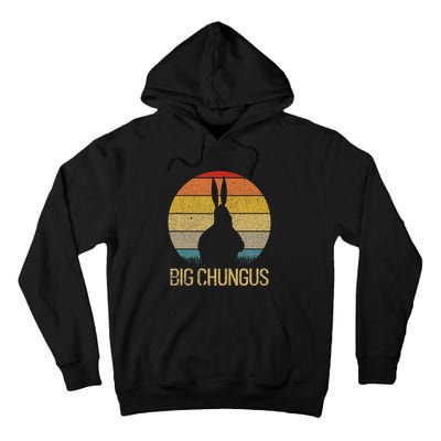 Big Chungus Retro Sunset Vintage Dank Meme Big Chungus Tall Hoodie