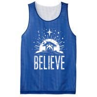 Believe Christmas Religious Nativity Jesus Ger Gift Mesh Reversible Basketball Jersey Tank