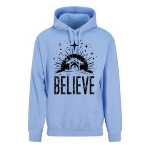 Believe Christmas Religious Nativity Jesus Ger Gift Unisex Surf Hoodie