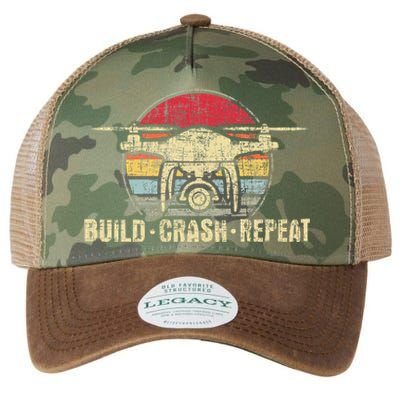 Build Crash Repeat Drone Pilot Quadcopter Faa Certified Legacy Tie Dye Trucker Hat