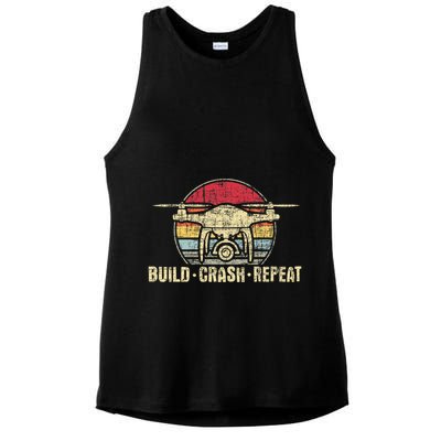 Build Crash Repeat Drone Pilot Quadcopter Faa Certified Ladies PosiCharge Tri-Blend Wicking Tank