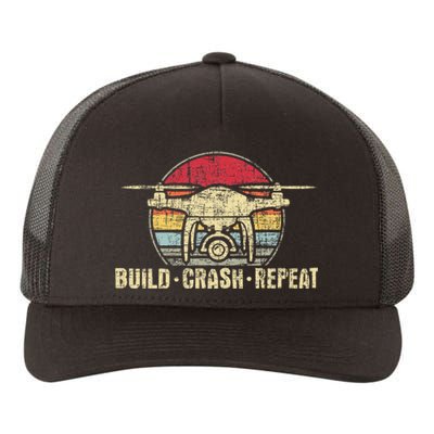 Build Crash Repeat Drone Pilot Quadcopter Faa Certified Yupoong Adult 5-Panel Trucker Hat