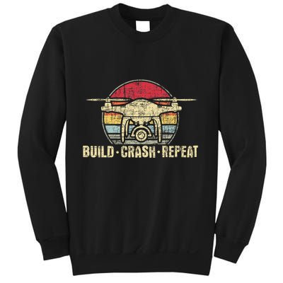 Build Crash Repeat Drone Pilot Quadcopter Faa Certified Sweatshirt