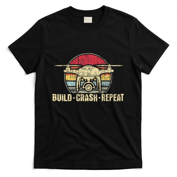 Build Crash Repeat Drone Pilot Quadcopter Faa Certified T-Shirt