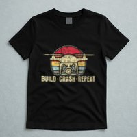 Build Crash Repeat Drone Pilot Quadcopter Faa Certified T-Shirt