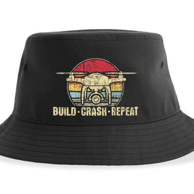 Build Crash Repeat Drone Pilot Quadcopter Faa Certified Sustainable Bucket Hat