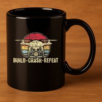 Build Crash Repeat Drone Pilot Quadcopter Faa Certified 11oz C Handle Ceramic Mug