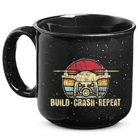 Build Crash Repeat Drone Pilot Quadcopter Faa Certified 15oz Campfire Ceramic Mug