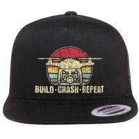Build Crash Repeat Drone Pilot Quadcopter Faa Certified Flatbill Hat