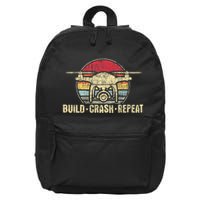 Build Crash Repeat Drone Pilot Quadcopter Faa Certified 16 in Basic Backpack