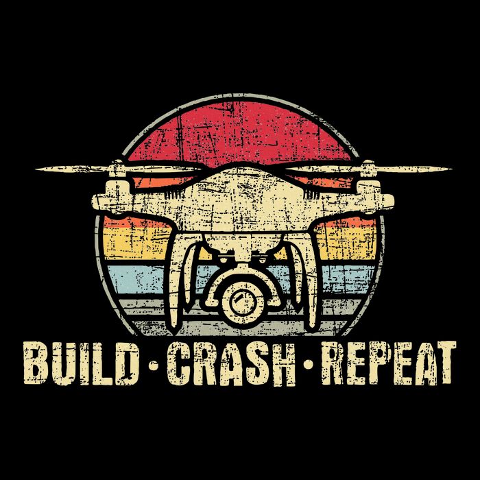 Build Crash Repeat Drone Pilot Quadcopter Faa Certified 16 in Basic Backpack