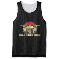 Build Crash Repeat Drone Pilot Quadcopter Faa Certified Mesh Reversible Basketball Jersey Tank