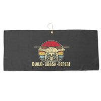 Build Crash Repeat Drone Pilot Quadcopter Faa Certified Large Microfiber Waffle Golf Towel