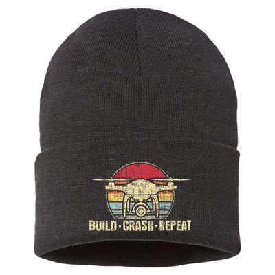 Build Crash Repeat Drone Pilot Quadcopter Faa Certified Sustainable Knit Beanie