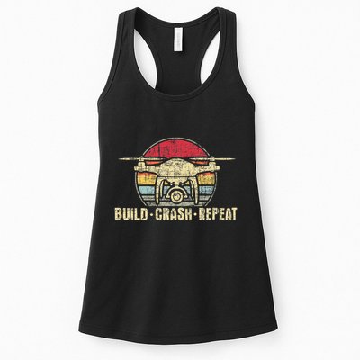 Build Crash Repeat Drone Pilot Quadcopter Faa Certified Womens Tank Top
