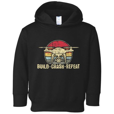 Build Crash Repeat Drone Pilot Quadcopter Faa Certified Toddler Hoodie