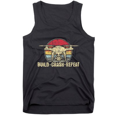 Build Crash Repeat Drone Pilot Quadcopter Faa Certified Tank Top