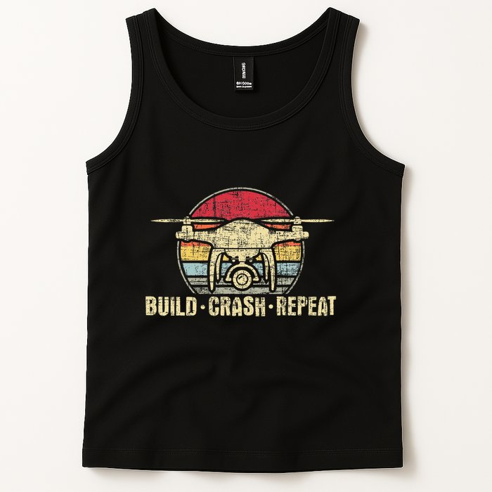 Build Crash Repeat Drone Pilot Quadcopter Faa Certified Tank Top