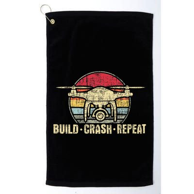 Build Crash Repeat Drone Pilot Quadcopter Faa Certified Golf Towel