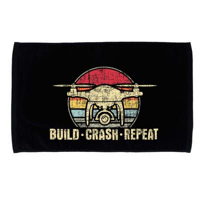 Build Crash Repeat Drone Pilot Quadcopter Faa Certified Microfiber Hand Towel