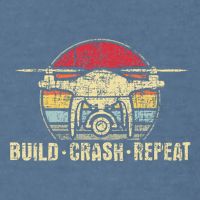 Build Crash Repeat Drone Pilot Quadcopter Faa Certified Garment-Dyed Sweatshirt