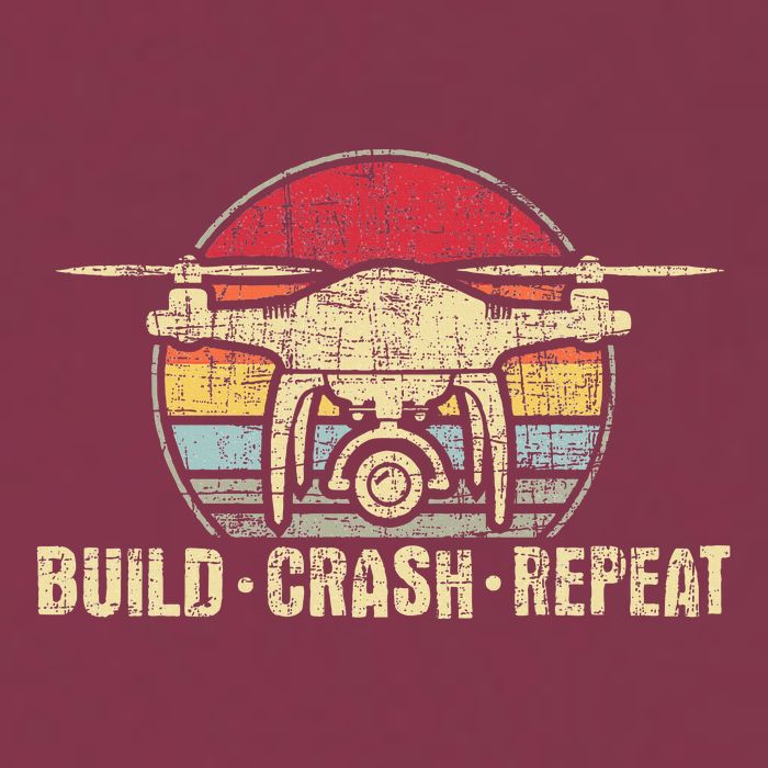 Build Crash Repeat Drone Pilot Quadcopter Faa Certified 16oz Travel Tumbler