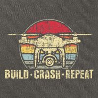 Build Crash Repeat Drone Pilot Quadcopter Faa Certified Cotton Canvas Backpack