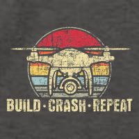 Build Crash Repeat Drone Pilot Quadcopter Faa Certified Vector Backpack
