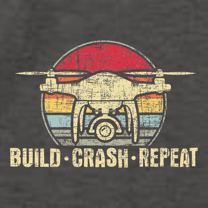 Build Crash Repeat Drone Pilot Quadcopter Faa Certified Vector Backpack
