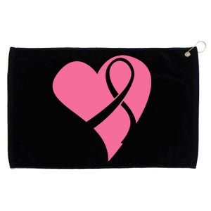 Breast Cancer Ribbon Heart Grommeted Golf Towel