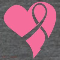 Breast Cancer Ribbon Heart Tall T-Shirt