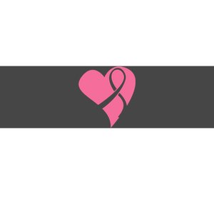 Breast Cancer Ribbon Heart Bumper Sticker