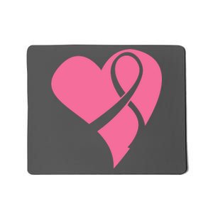 Breast Cancer Ribbon Heart Mousepad