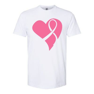 Breast Cancer Ribbon Heart Softstyle® CVC T-Shirt