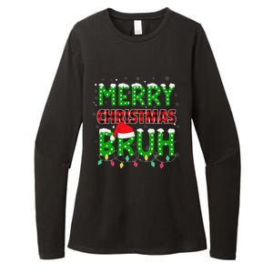 Bruh Christmas Red Plaid Teens Xmas Pajama Womens CVC Long Sleeve Shirt