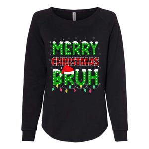 Bruh Christmas Red Plaid Teens Xmas Pajama Womens California Wash Sweatshirt