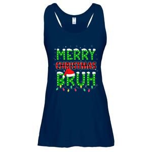 Bruh Christmas Red Plaid Teens Xmas Pajama Ladies Essential Flowy Tank