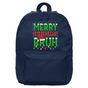 Bruh Christmas Red Plaid Teens Xmas Pajama 16 in Basic Backpack