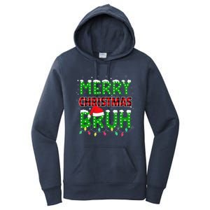 Bruh Christmas Red Plaid Teens Xmas Pajama Women's Pullover Hoodie