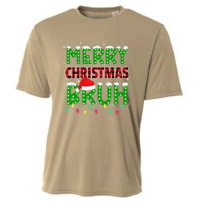 Bruh Christmas Red Plaid Teens Xmas Pajama Cooling Performance Crew T-Shirt