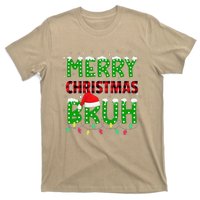 Bruh Christmas Red Plaid Teens Xmas Pajama T-Shirt